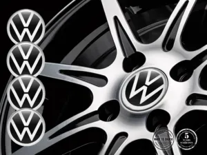 VW Aufkleber auf Felgen Hochwertiges Silikon-Design